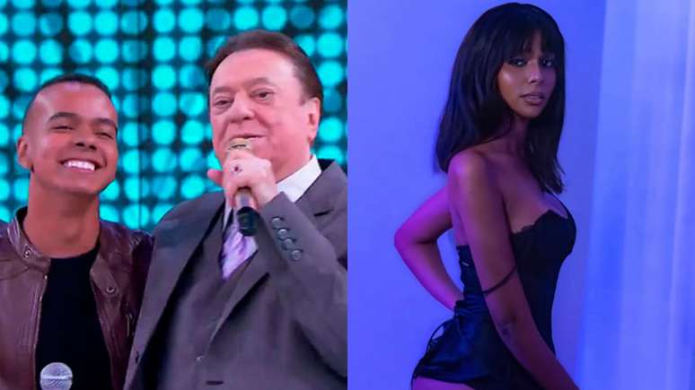 Ella Viana ao lado de Raul Gil, quando ainda usava o nome Jotta A
