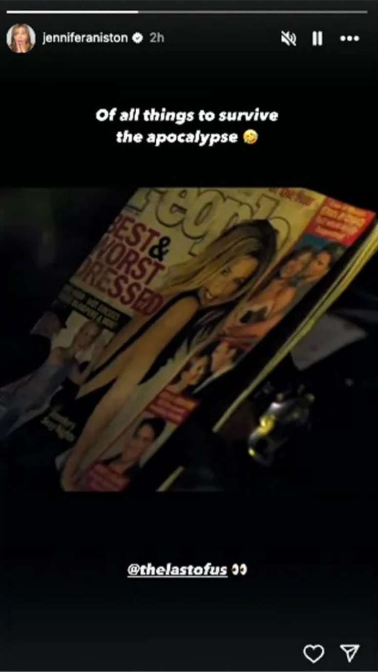 A rea&ccedil;&atilde;o de Jennifer Aniston &agrave; apari&ccedil;&atilde;o inesperada em The Last of Us 