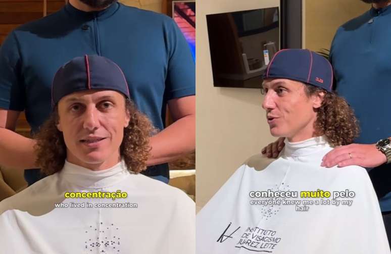 David Luiz mostra novo corte de cabelo