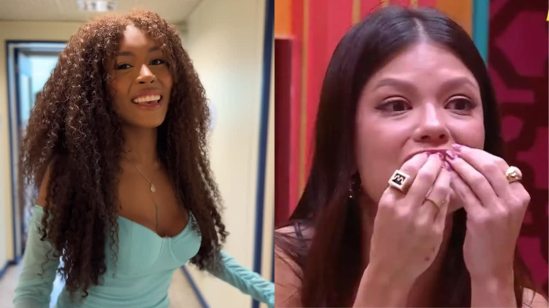 Na final do BBB25, Vitória Strada divide camarim com as 'rivais'