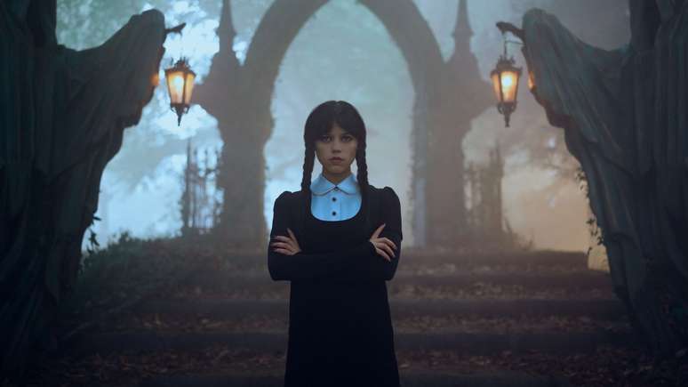 Jenna Ortega na 2ª temporada de Wandinha