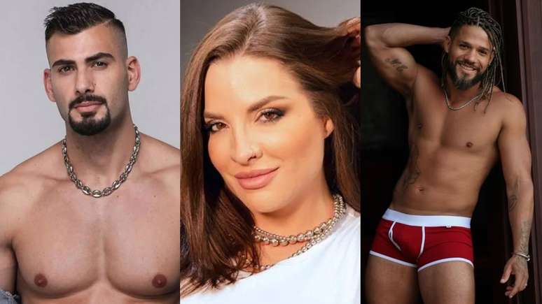 Nizam, Clara Aguilar e Juninho, ex-participantes do BBB