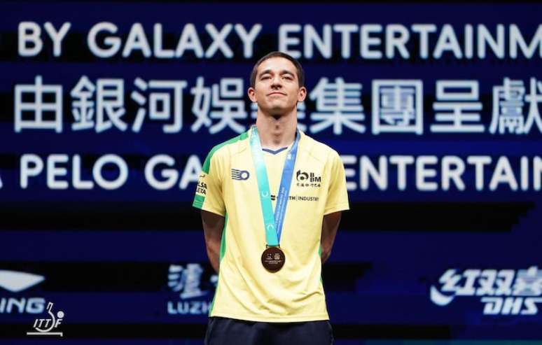 Calderano se reergueu após derrota na semifinal da Olimpíada de Paris, em 2024.