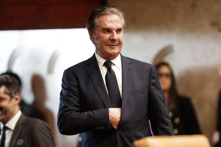 O ex-presidente Fernando Collor durante posse de Flávio Dino no STF