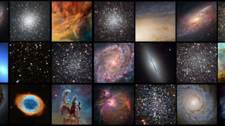 Uma seleção de objetos registrados pelo Telescópio Espacial Hubble nos últimos 35 anos: telescópio espacial revolucionou nossa compreensão do Universo NASA, ESA/Hubble y Hubble Heritage Team, CC BY