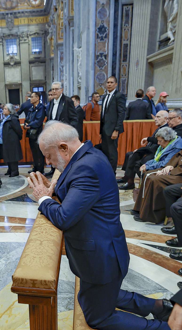 Presidente da República, Luiz Inácio Lula da Silva, durante Velório de Sua Santidade o Papa Francisco.