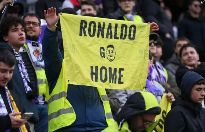 Protestos contra Ronaldo se tornaram normais em partidas do Valladolid