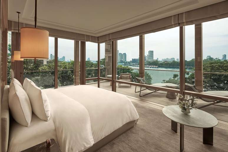 Detalhe de uma das suítes do Capella Bangkok