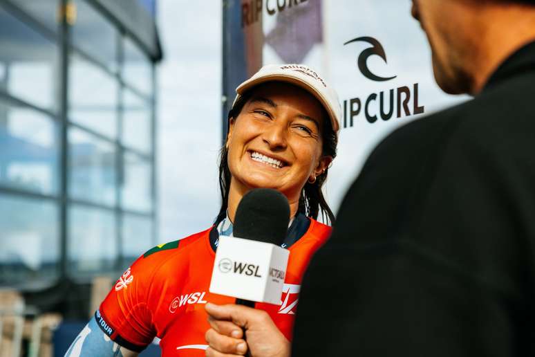 Luana Silva na semifinal em Bells Beach. 