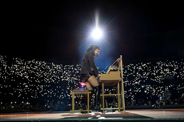 Lady Gaga durante apresenta&ccedil;&atilde;o no M&eacute;xico no &iexcl;VIVA LA MAYHEM! - Kevin Mazur/WireImage for Live Nation