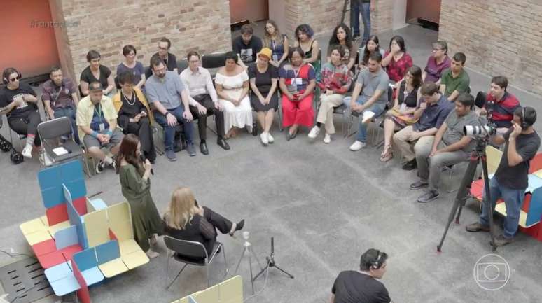 A atriz diante da plateia em São Paulo: novo quadro se baseia em formato gringo e provou ser um acerto logo na estreia