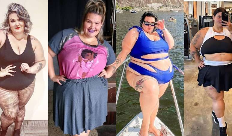 Thais Carla antes e depois: 30 fotos mostram mudança radical da influenciadora antes de perder 30 kg para fazer cirurgia bariátrica.