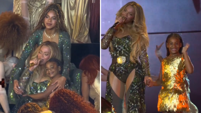 Ghoid iníonacha Beyoncé an radharc ar an gcéad lá den Turas Cowboy Carter