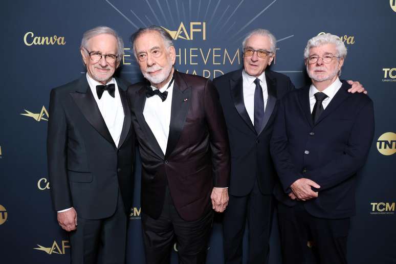 Steven Spielberg, Francis Ford Coppola, Robert De Niro e George Lucas - Anna Webber/Getty Images for AFI