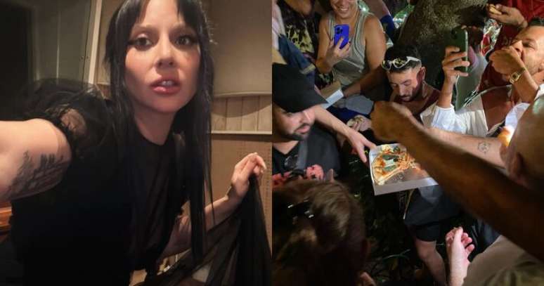 Lady Gaga distributes boxes for pizza to the hotel’s fans in Rio; See the videos