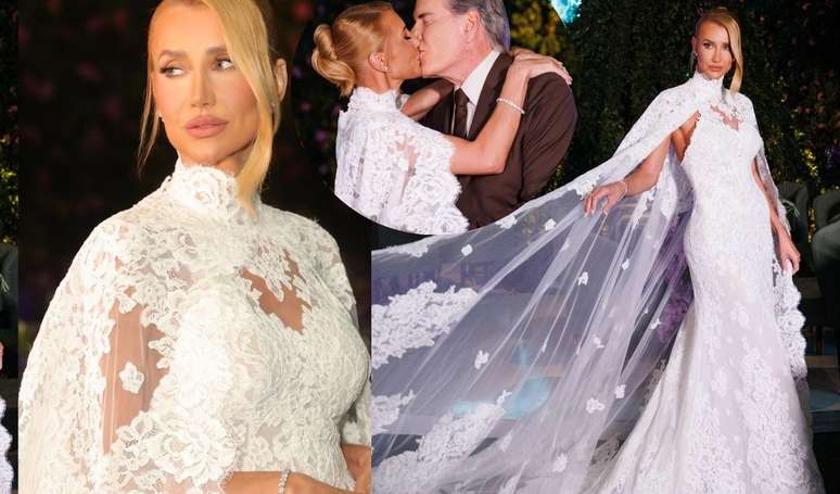 Lace, cover and transparency: the details of Ana Paula Siebert’s splendid dress in the renewal of the votes with Roberto Justus Lace, cover and transparency: the details of Ana Paula Siebert’s splendid dress in the renewal of the votes with Roberto Justus