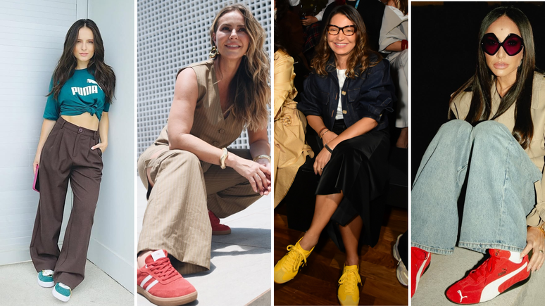 Famous bet on colored sneakers 