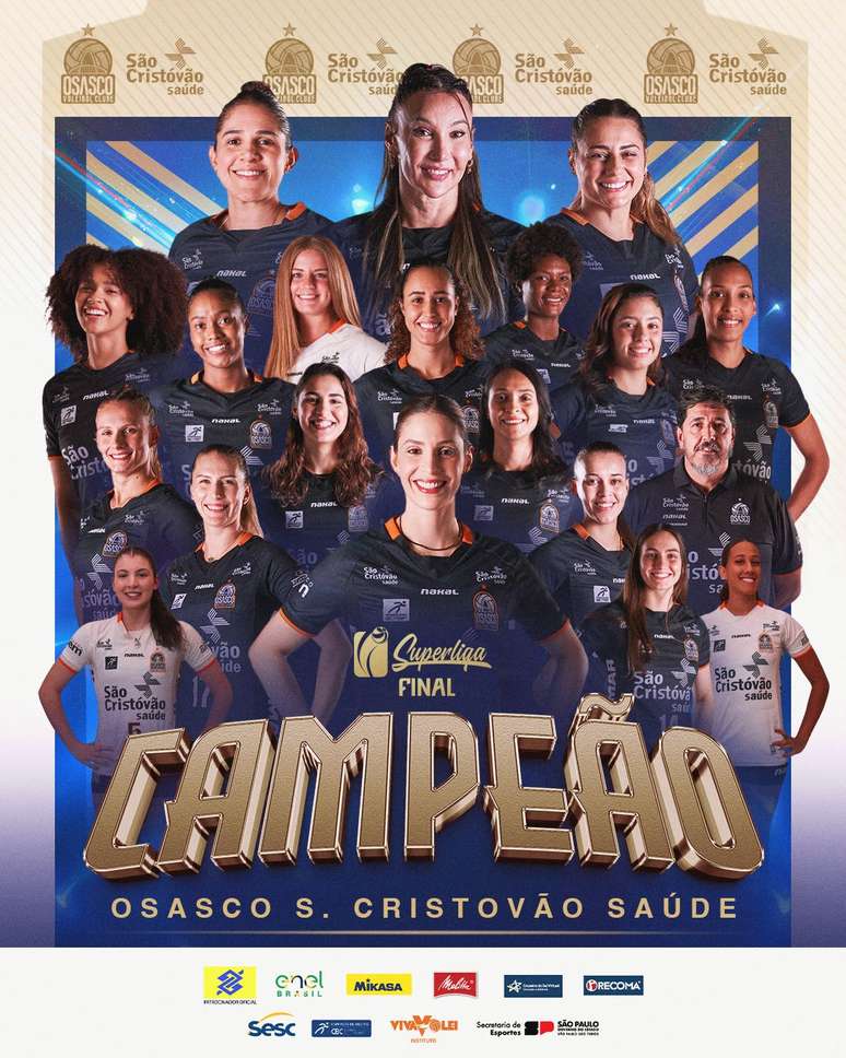 Osasco beats Sesi Bauru and wins the Hexa of the female Superleague after 13 years