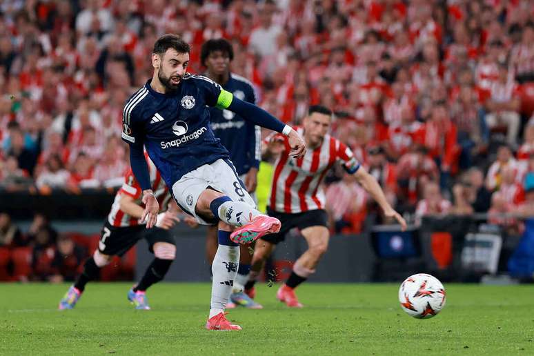 Bruno Fernandes coincide con dos goles, el primero en las multas: estas fotos de Barskill / Getty