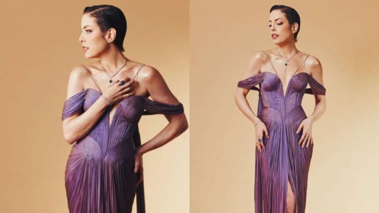 Fabiana Justus escolhe vestido belíssimo para celebração