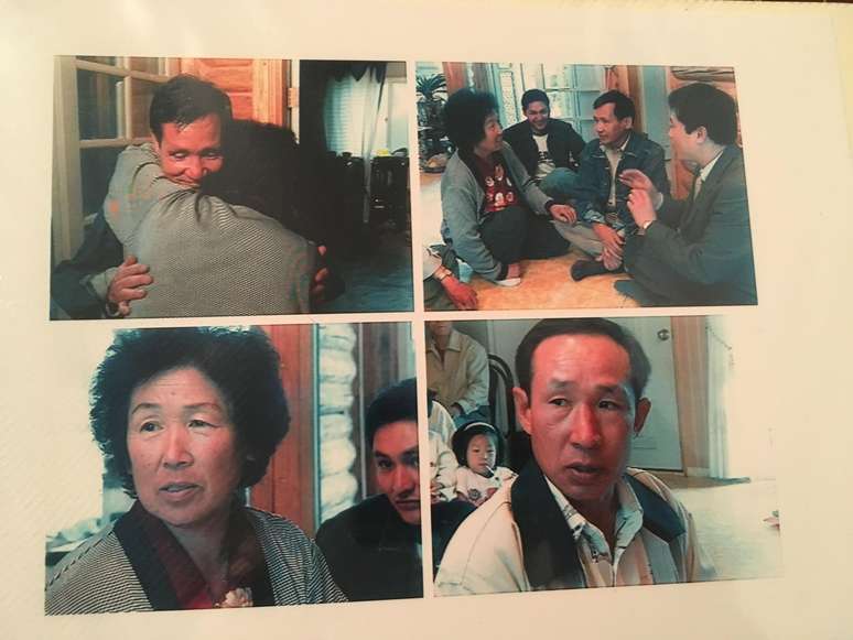 V&aacute;rias cenas do reencontro de Carlos Arturo com a irm&atilde; mais velha e outros familiares