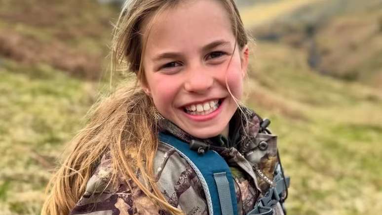 A princesa Charlotte em homenagem real