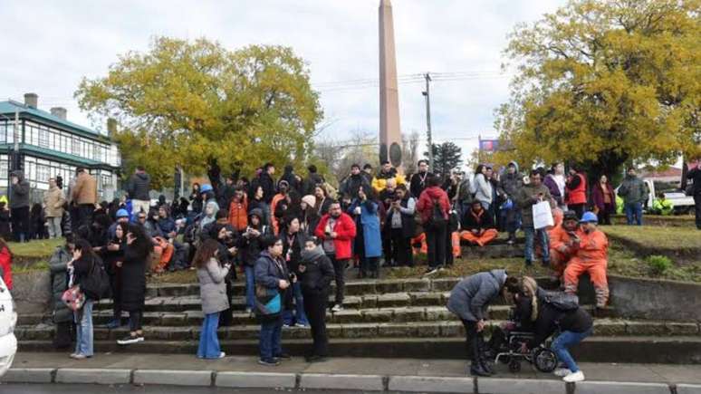 Moradores de Punta Arenas, no Chile