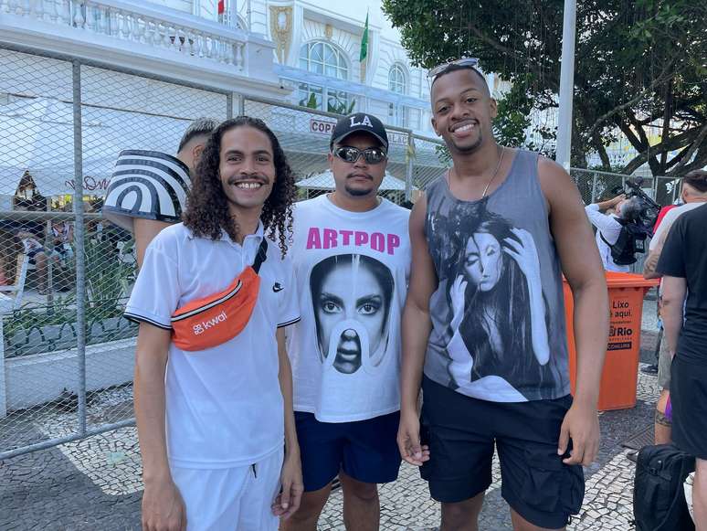 Gabriel, Igor e J&uacute;lio presenciaram o show de Lady Gaga em 2012