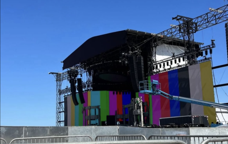 Palco do show de Lady Gaga no Rio de Janeiro