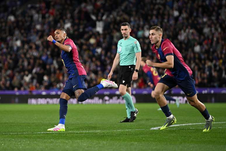 Raphinha marcou pelo Barcelona 