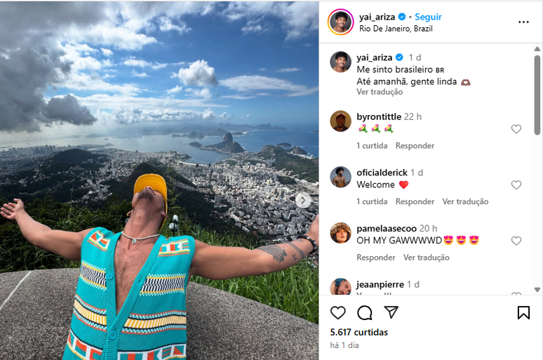 Dançarinos de Lady Gaga postam fotos ao estilo ‘carioca’
