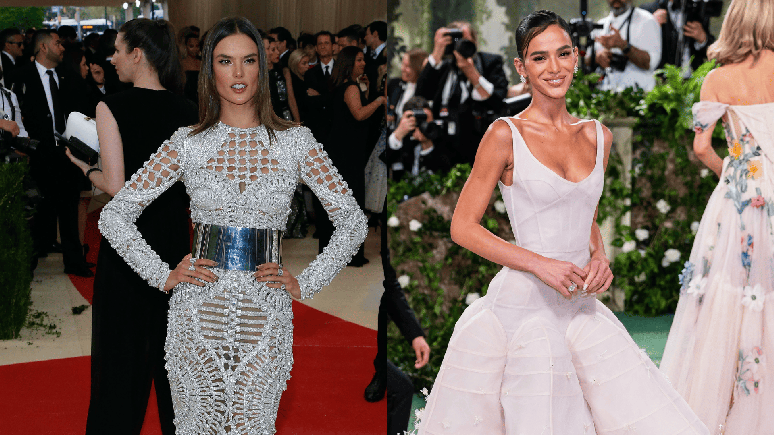 Alessandra Ambrosio e Bruna Marquezine para o Met Gala
