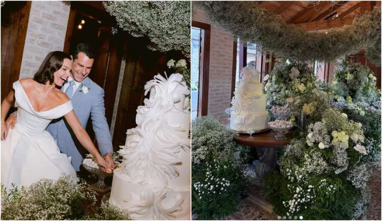 Bolo de casamento de Isis Valverde e Marcus Buaiz pesava 25 quilos