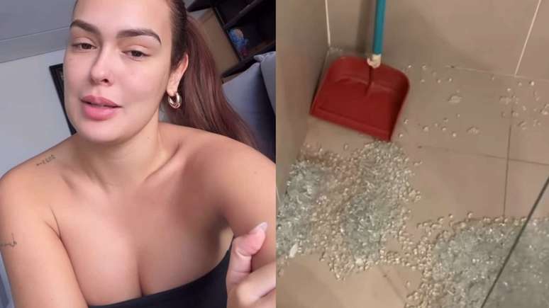 Serious! The former BBB Larissa Santos takes 14 points after the burst of the bathroom