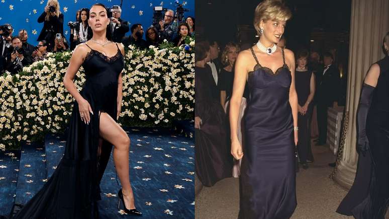Georgina Rodríguez no MET Gala 2025 usando vestido inspirado em Diana