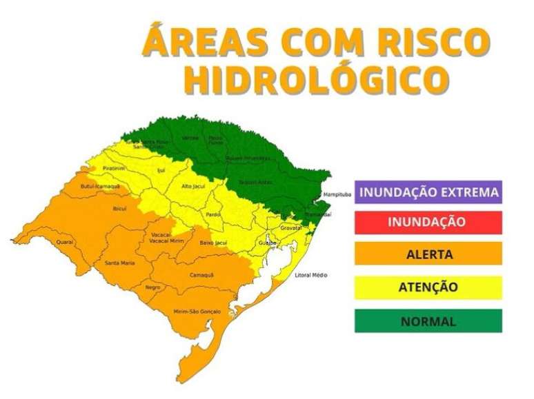 The civil defense warns that the rains of the next few days can cause the elevation of the river in the state