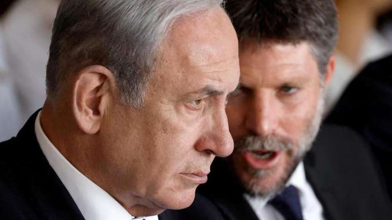 Finance Minister Bezalel Smotrich (right) says that Gaza will be within six months Finance Minister Bezalel Smotrich (right) says that Gaza will be within six months