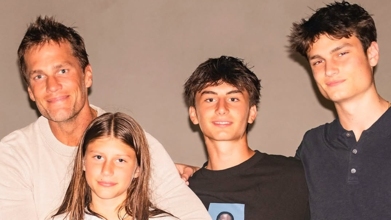 Tom Brady e os três filhos