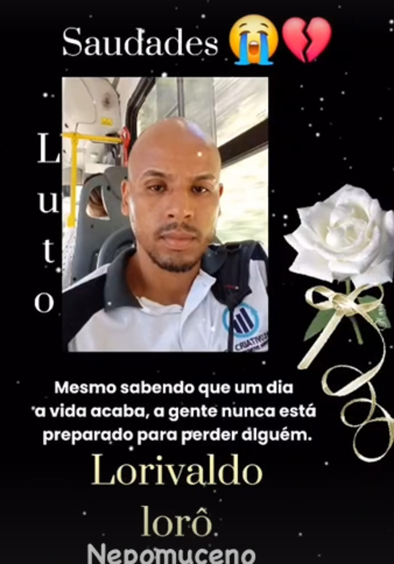 Uma familiar publicou uma homenagem para Lourivaldo