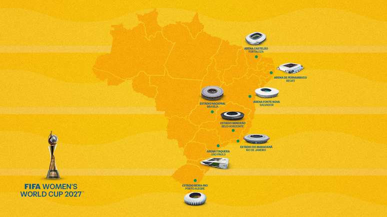 Fifa anuncia sedes da Copa do Mundo feminina