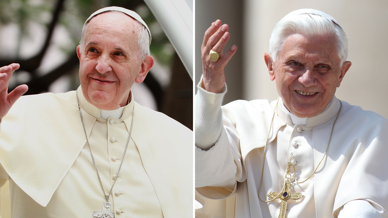 Papas Francisco e Bento XVI