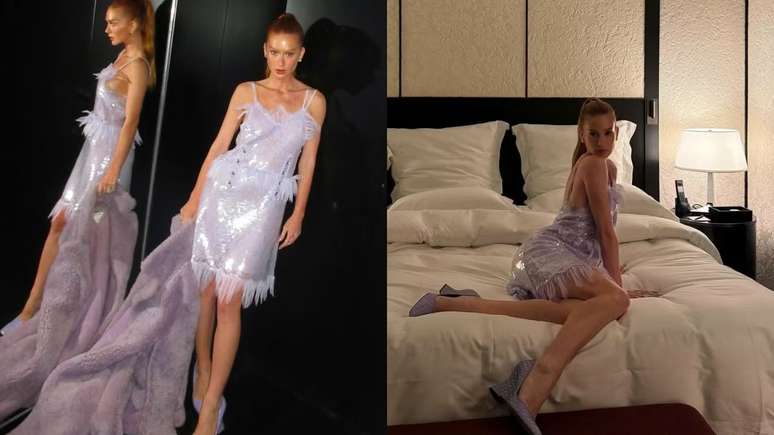 Marina Ruy Barbosa com vestido da Bottega Veneta