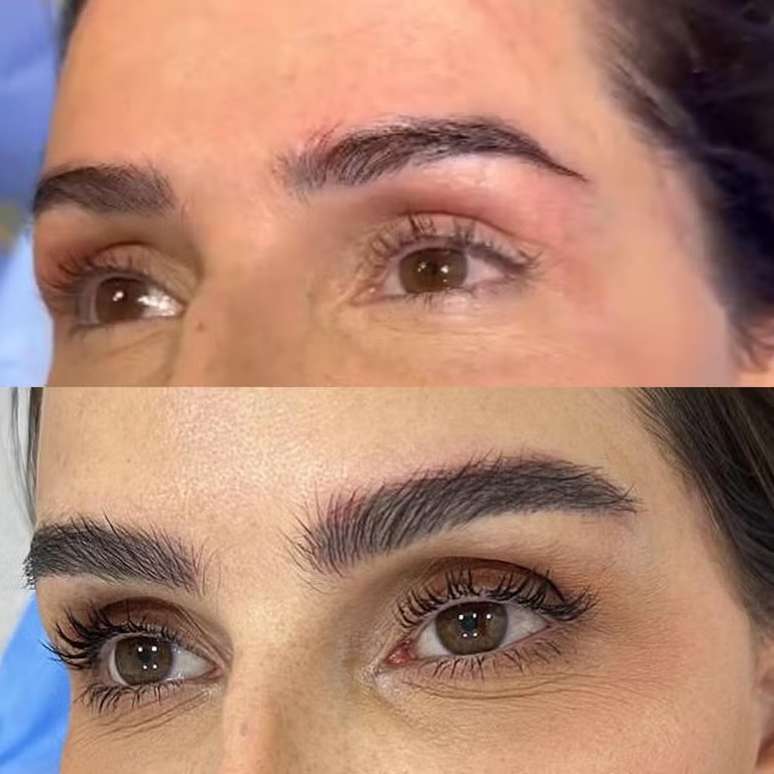 Antes e depois das sobrancelhas de Deborah Secco 