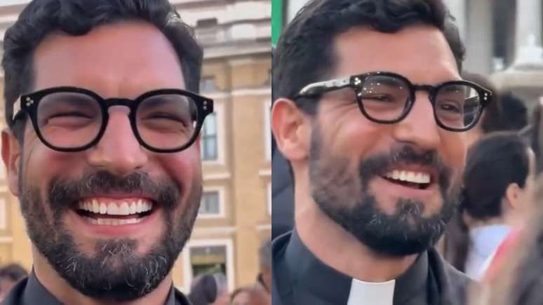 Padre brasileiro esteve presente no Vaticano para acompanhar o Conclave; vídeo do religioso chama atenção na internet