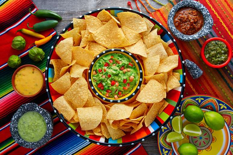 Guacamole e tortilla de queijo – Foto: Shutterstock