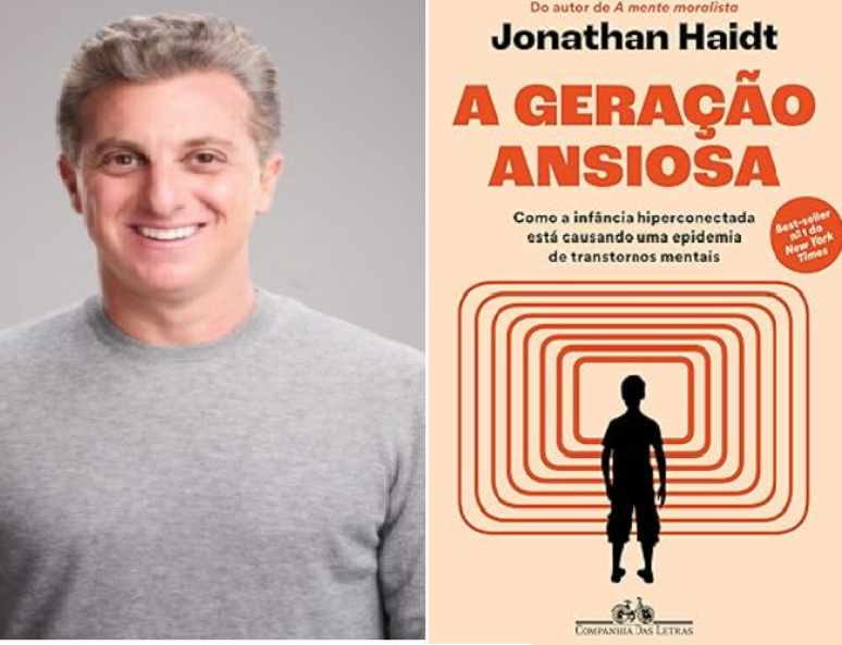 Luciano Huck fez recomendação de leitura sobre a ansiedade dos jovens de atualmente