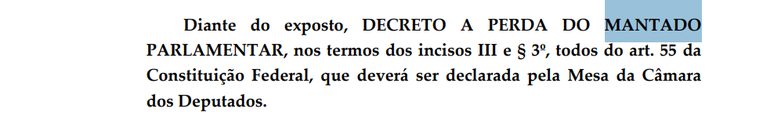 Voto de Alexandre de Moraes em processo contra Zambelli foi publicado com erro ortográfico