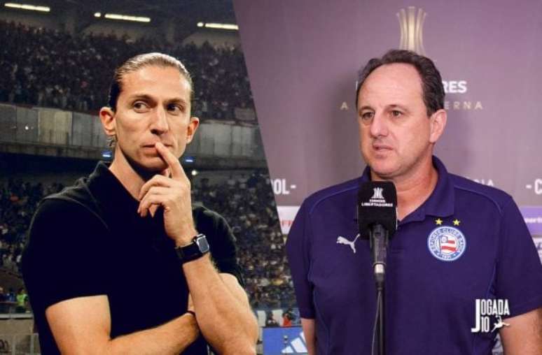 Fotos: Adriano Fontes/Flamengo; Rafael Rodrigues/EC Bahia - Legenda: Filipe Luís procura manter série invicta do Flamengo sobre o Bahia