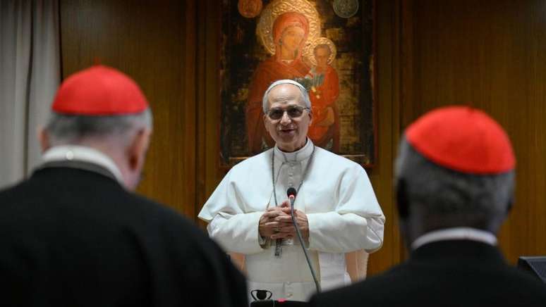 Na manhã deste sábado, 10 de maio, o Papa Leão XIV, em encontro com os cardeais