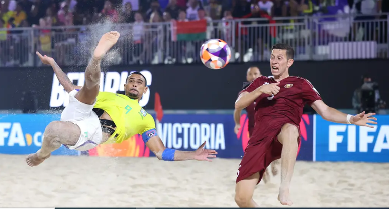 Brasil venceu Belarus na Copa do Mundo de Futebol de Areia